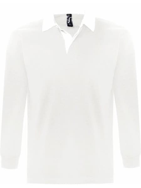 Рубашка поло мужская с длинным рукавом PACK 280 белая