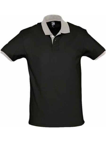 Рубашка поло Prince 190, черная с серым