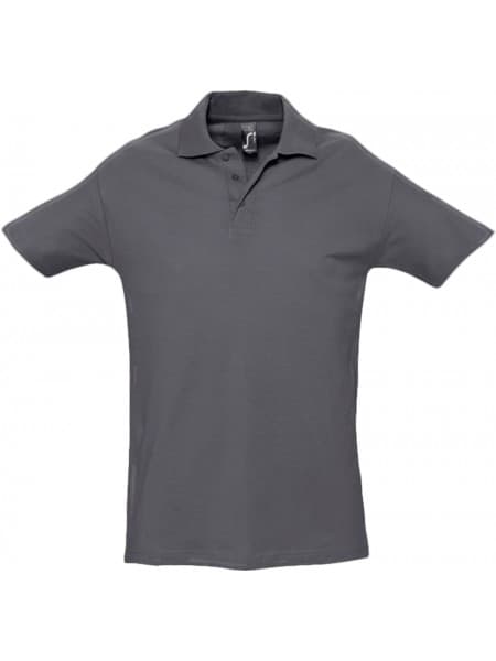 Рубашка поло мужская SPRING 210, темно-серая