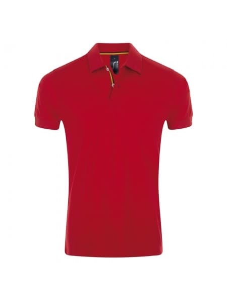 Рубашка поло мужская PATRIOT 200, красная с черным