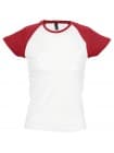 Футболка женская MILKY 150, белая с красным
