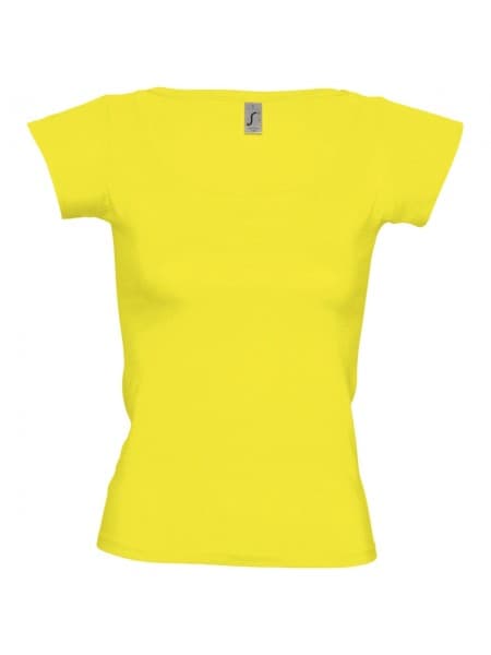 Футболка женская MELROSE 150 с глубоким вырезом, лимонно-желтая