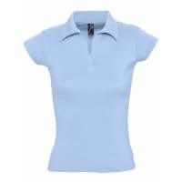 Рубашка поло женская без пуговиц PRETTY 220, голубая