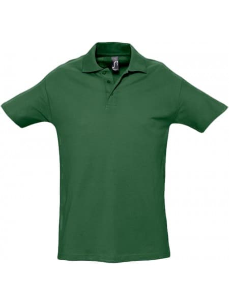 Рубашка поло мужская SPRING 210, темно-зеленая