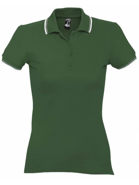 Рубашка поло женская Practice Women 270, зеленая с белым