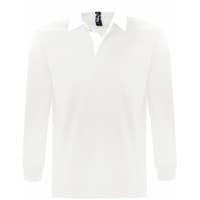 Рубашка поло мужская с длинным рукавом PACK 280 белая