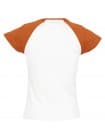 Футболка женская MILKY 150, белая с оранжевым