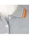 Рубашка поло женская PASADENA WOMEN 200 с контрастной отделкой, серый меланж c оранжевым
