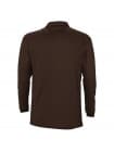 Рубашка поло мужская с длинным рукавом WINTER II 210 шоколадно-коричневая