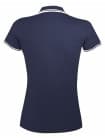 Рубашка поло женская PASADENA WOMEN 200 с контрастной отделкой, темно-синяя с белым