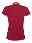 Рубашка поло женская PASADENA WOMEN 200 с контрастной отделкой, красная с белым